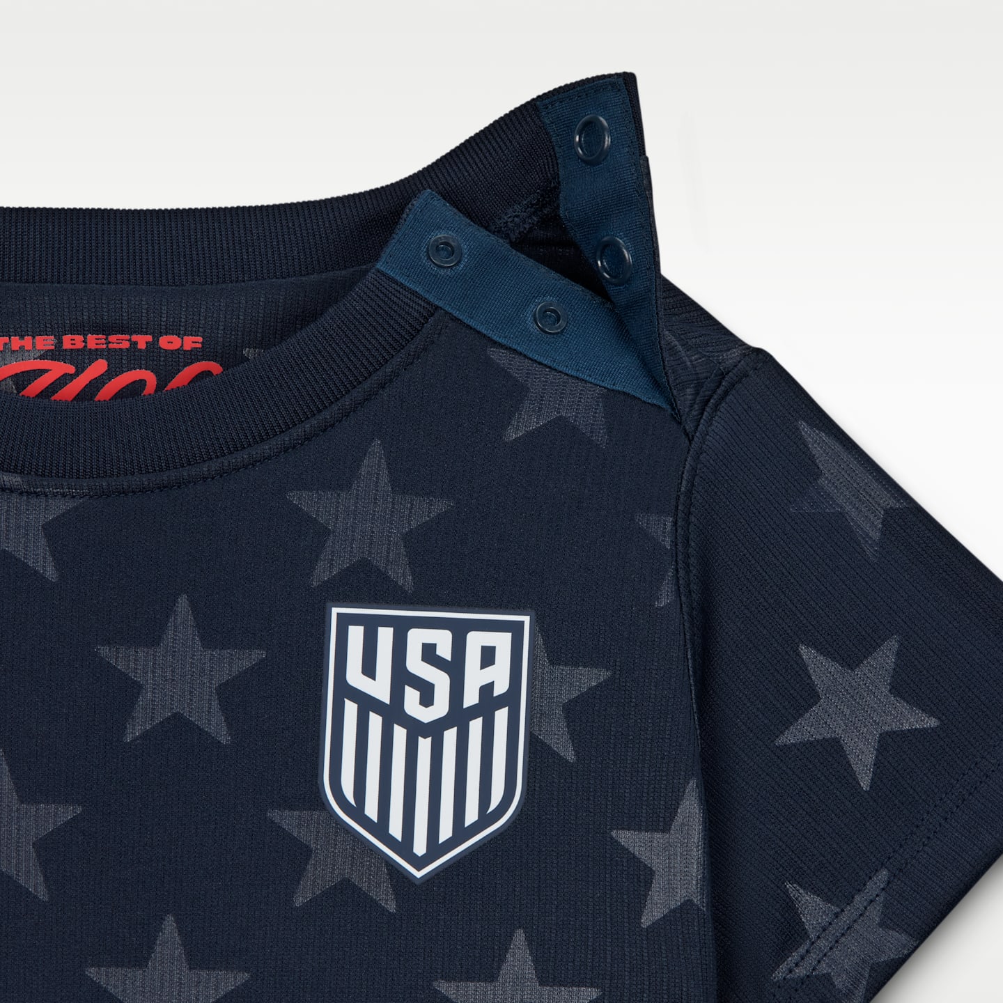Футбольный комплект для малышей Nike Usmnt 2026 Stadium Away из 3 предметов, цвет: Обсидиановый / Красный — фото 3