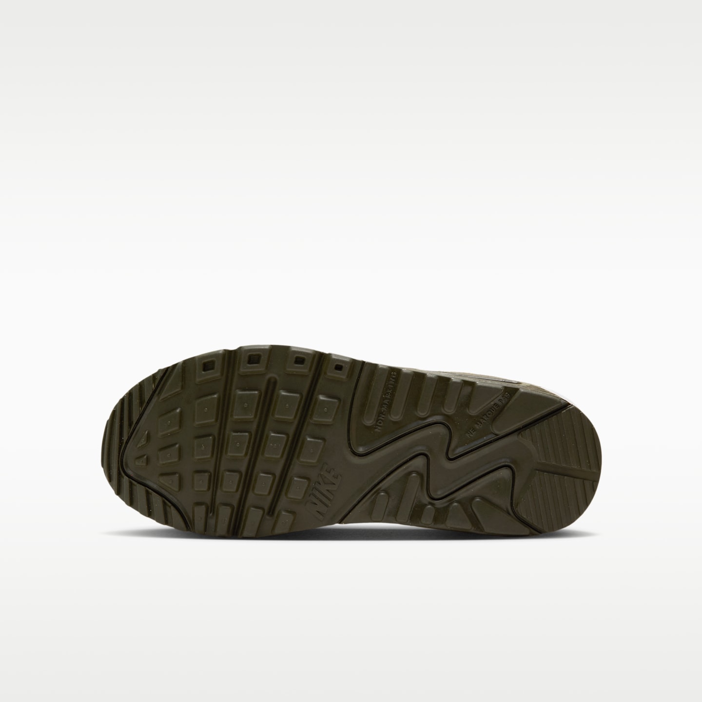 Детские кроссовки Nike Air Max 90, цвет: Хаки / Жёлтый — фото 2