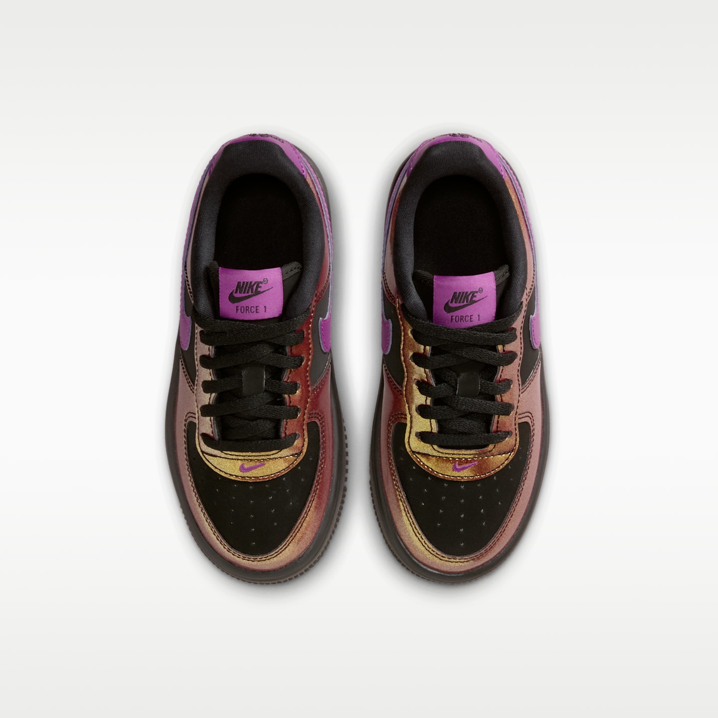Детские кроссовки Nike Air Force 1 LV8, цвет: Чёрный / Ягодный — фото 4