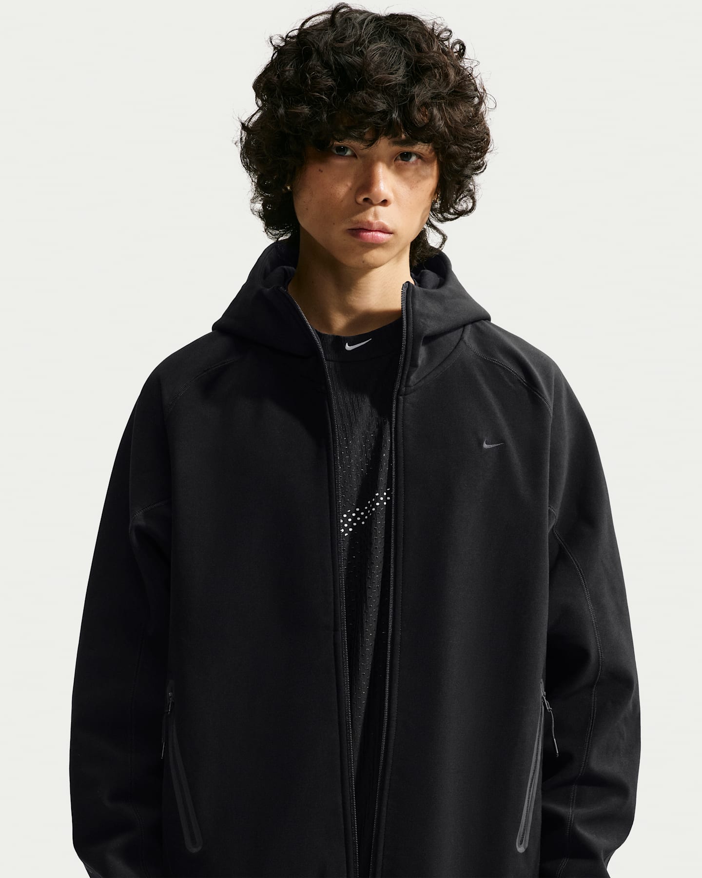 Мужская куртка Nike Tech Loose Therma-FIT Shori Knit, цвет: Чёрный — фото 8