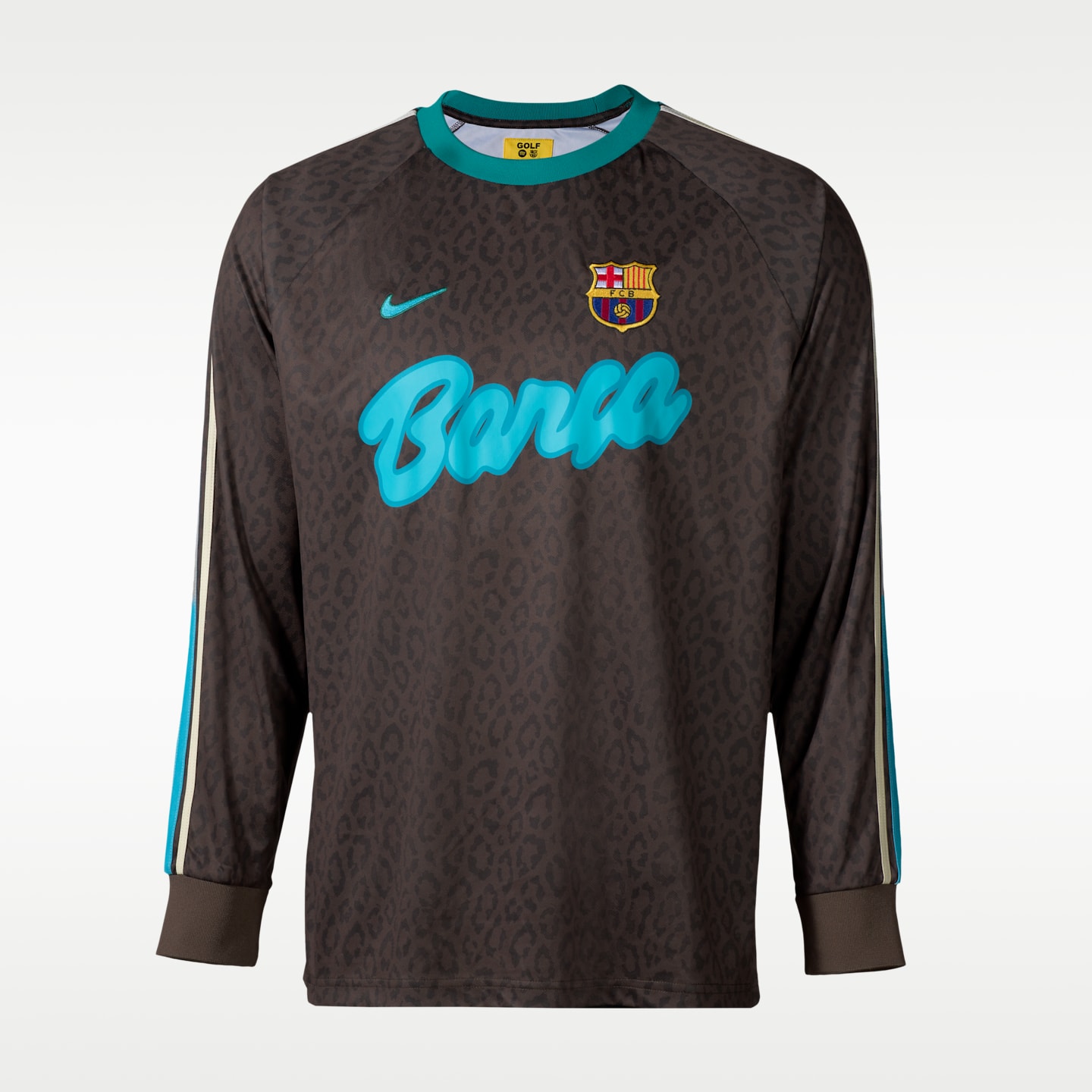 Мужской топ Nike FC Barcelona x Golf Wang Dri-FIT Soccer Long-Sleeve, цвет: Коричневый — фото 1