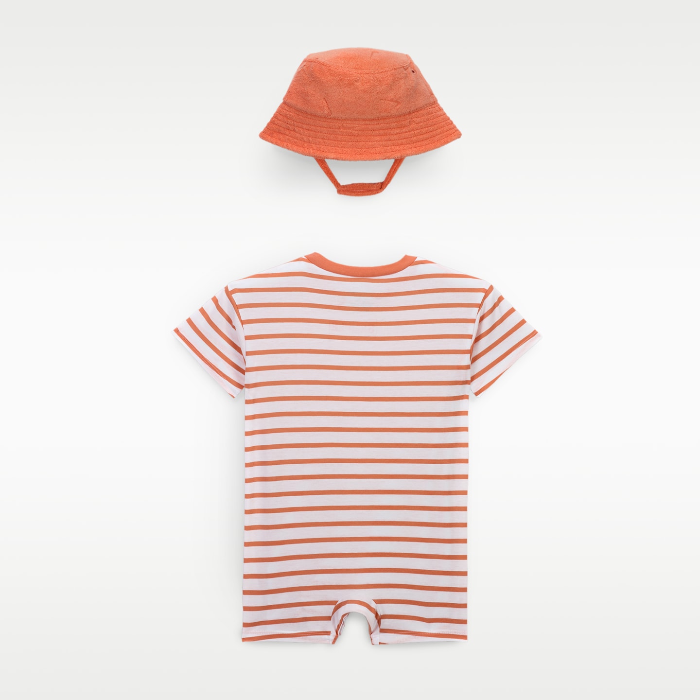Комбинезон Nike Short Sleeve Romper with Bucket Hat для малышей, цвет: Абрикосовый — фото 2