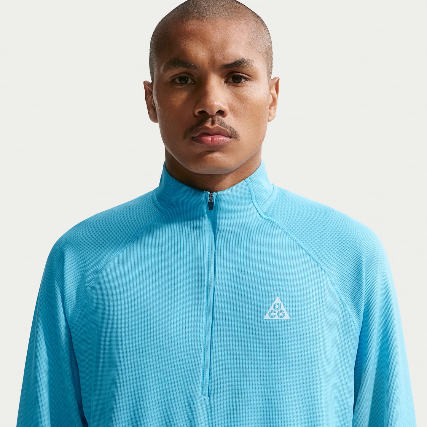 Мужской топ для трейлраннинга на молнии 1/4 Nike ACG Dri-FIT Mid-Layer, цвет: Синий / Снежный белый — фото 3