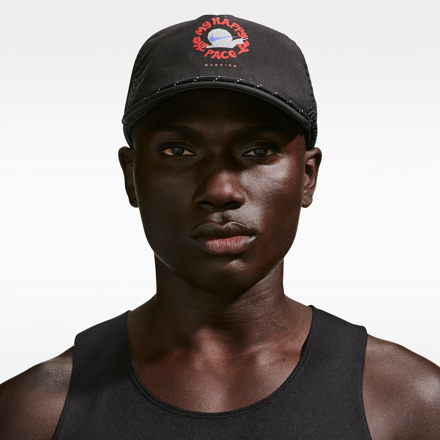 Кепка Nike Pro Dri-FIT Unstructured Happy Pace, цвет: Чёрный / Антрацитовый — фото 3