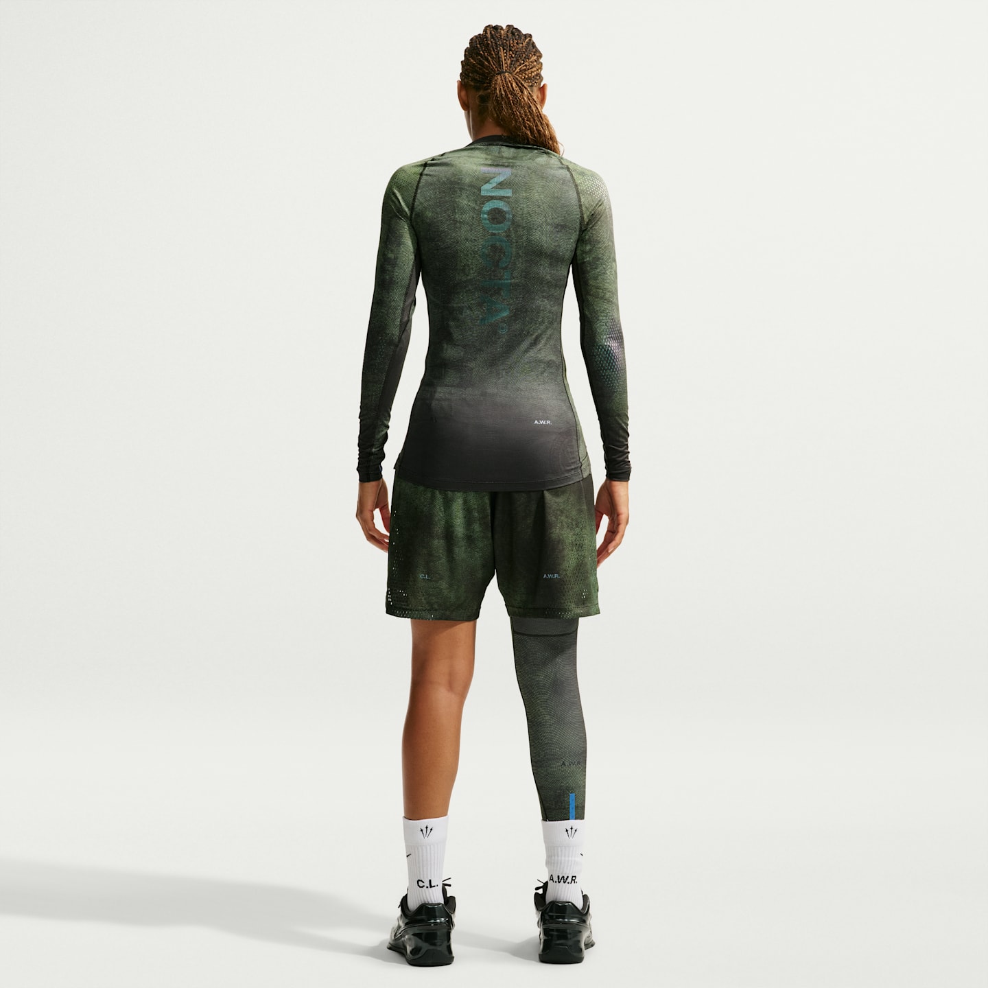 Мужской тайтс Nike KD x Nocta на одну ногу, правый, цвет: Чёрный — фото 7