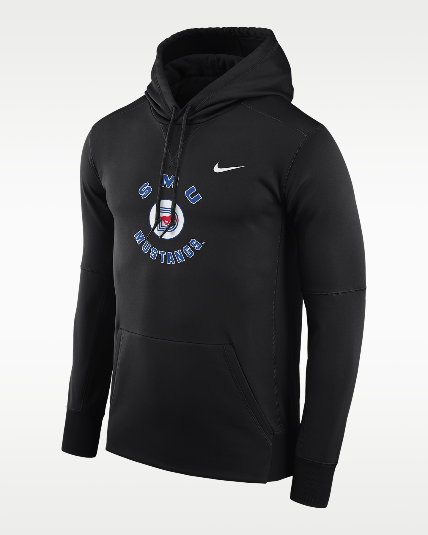 Мужские худи SMU Mustangs Nike Football Therma-FIT College, цвет: Чёрный — фото 2