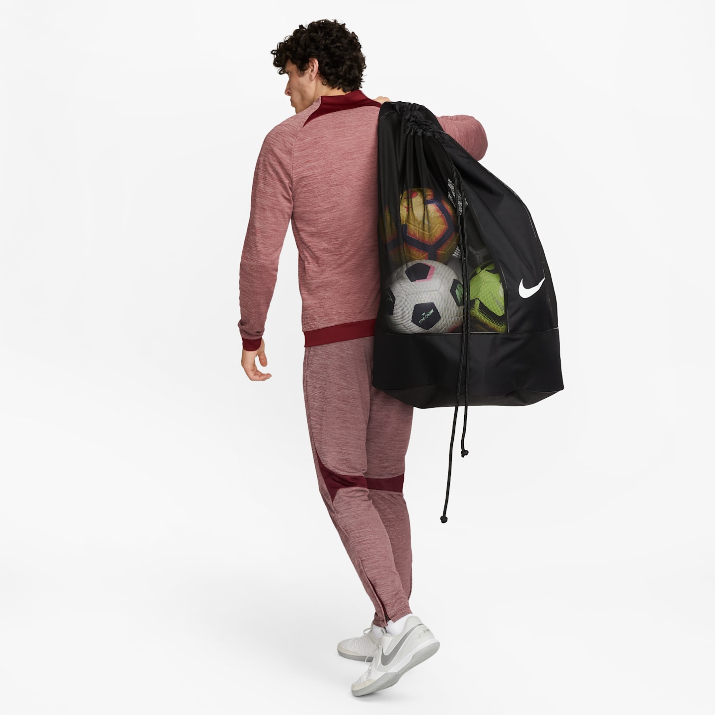Сумка для футбольных мячей Nike Club Team, 160 л, цвет: Чёрный / Белый — фото 7