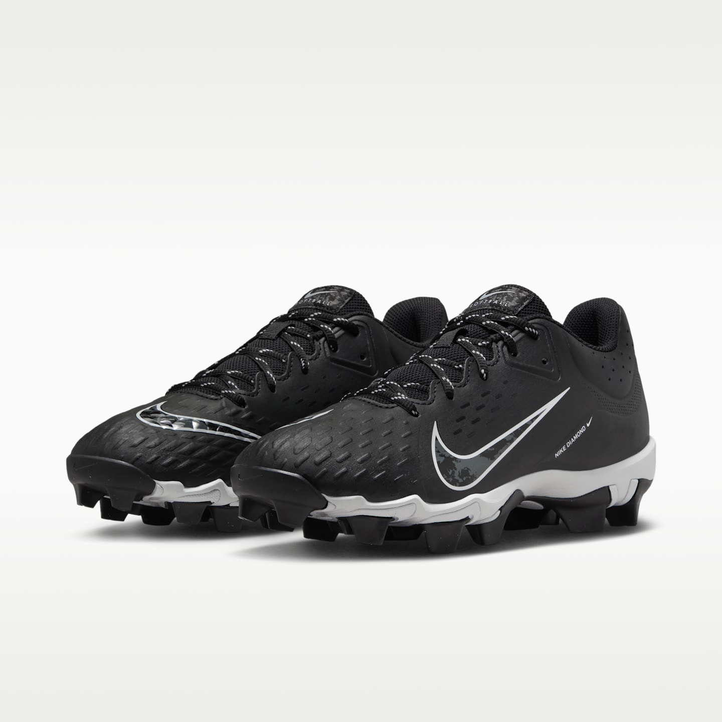 Женские бутсы Nike Hyperdiamond 4 Keystone Softball Cleats, цвет: Чёрный / Чистый платиновый — фото 5