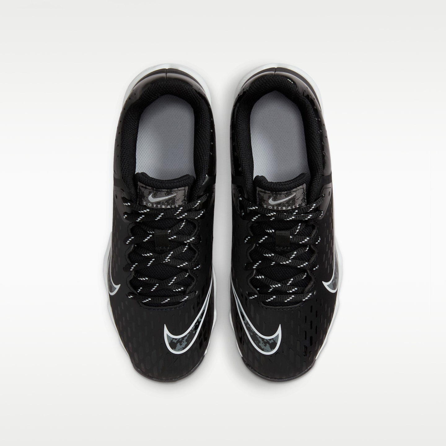 Детские бутсы Nike Hyperdiamond 4 Keystone Softball Cleats, цвет: Чёрный / Чистый платиновый — фото 4
