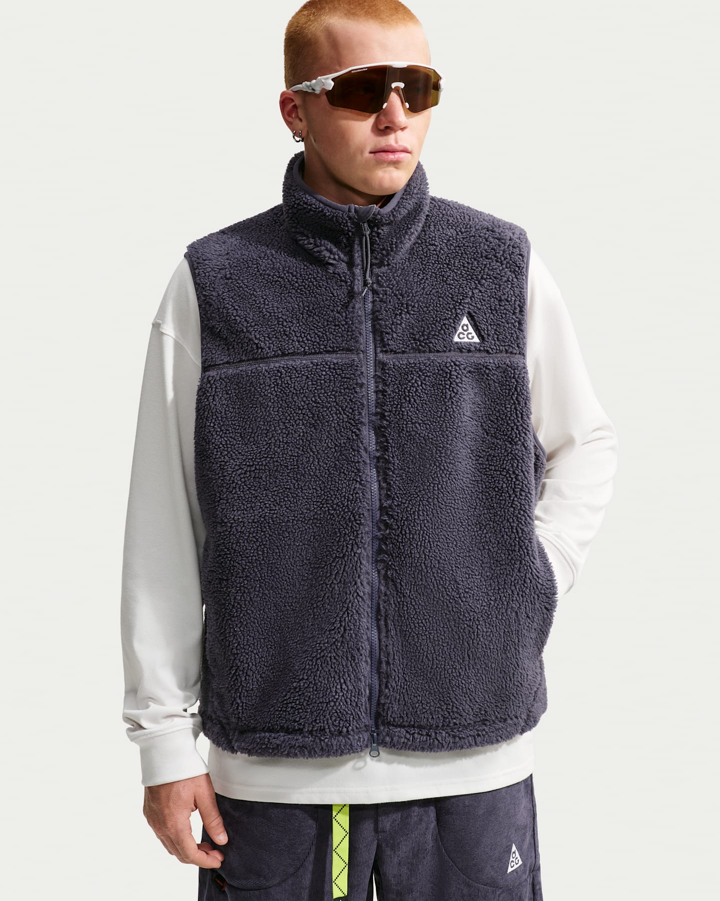 Мужской жилет Nike ACG Canwell Glacier Therma-FIT ADV, цвет: Серебряный / Снежный белый — фото 8