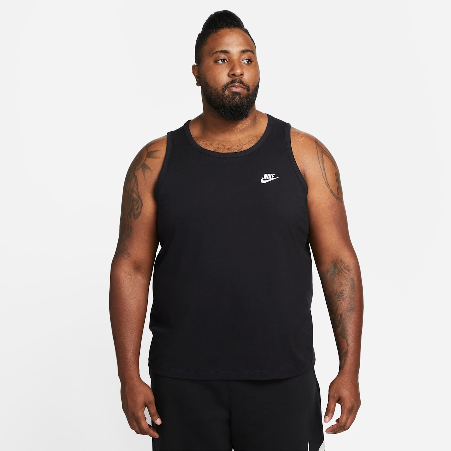 Мужская майка Nike Sportswear Club, цвет: Чёрный / Белый — фото 5