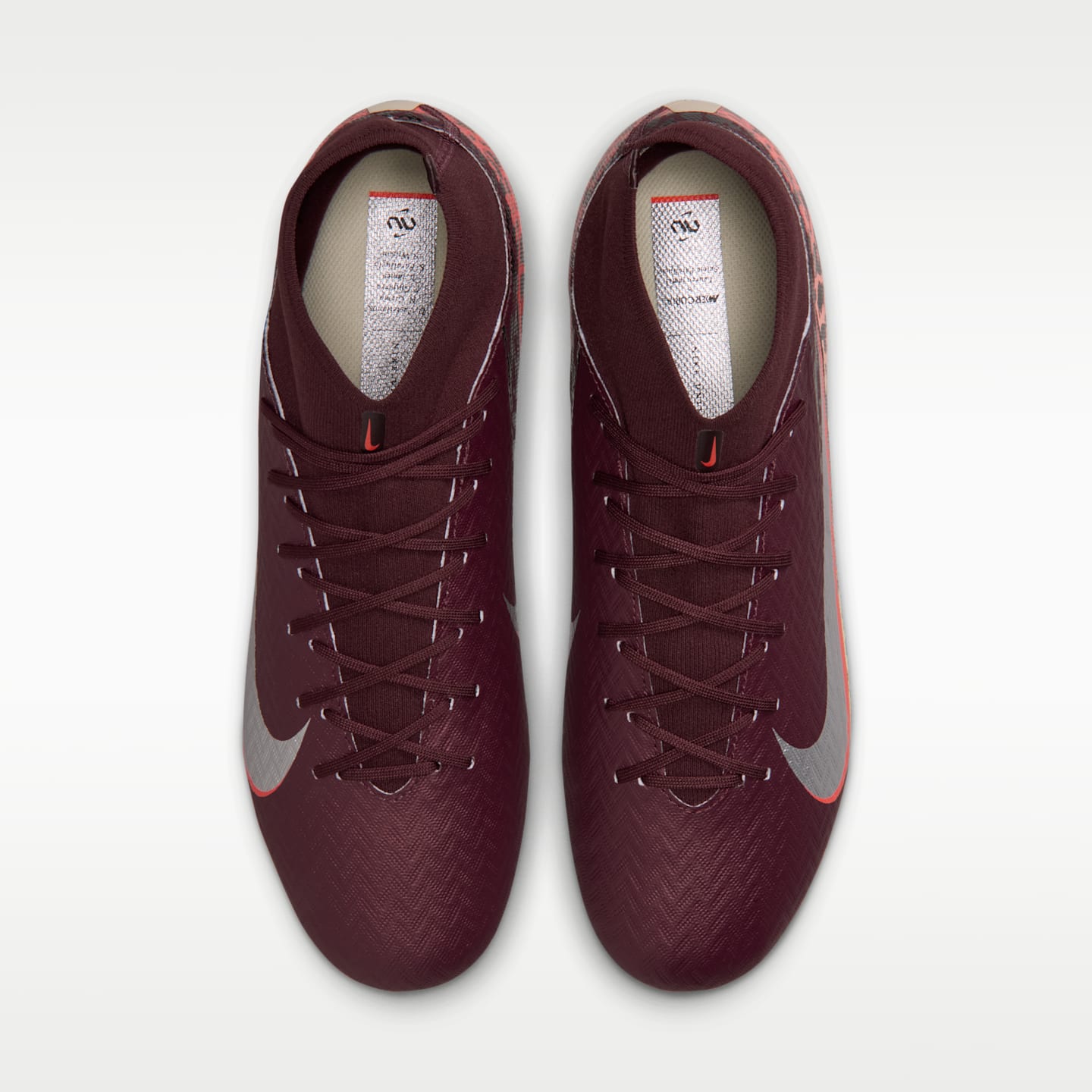 Футбольные бутсы Nike United Mercurial Superfly 10 Academy для разных покрытий, высокие, цвет: Бордовый / Красный — фото 4