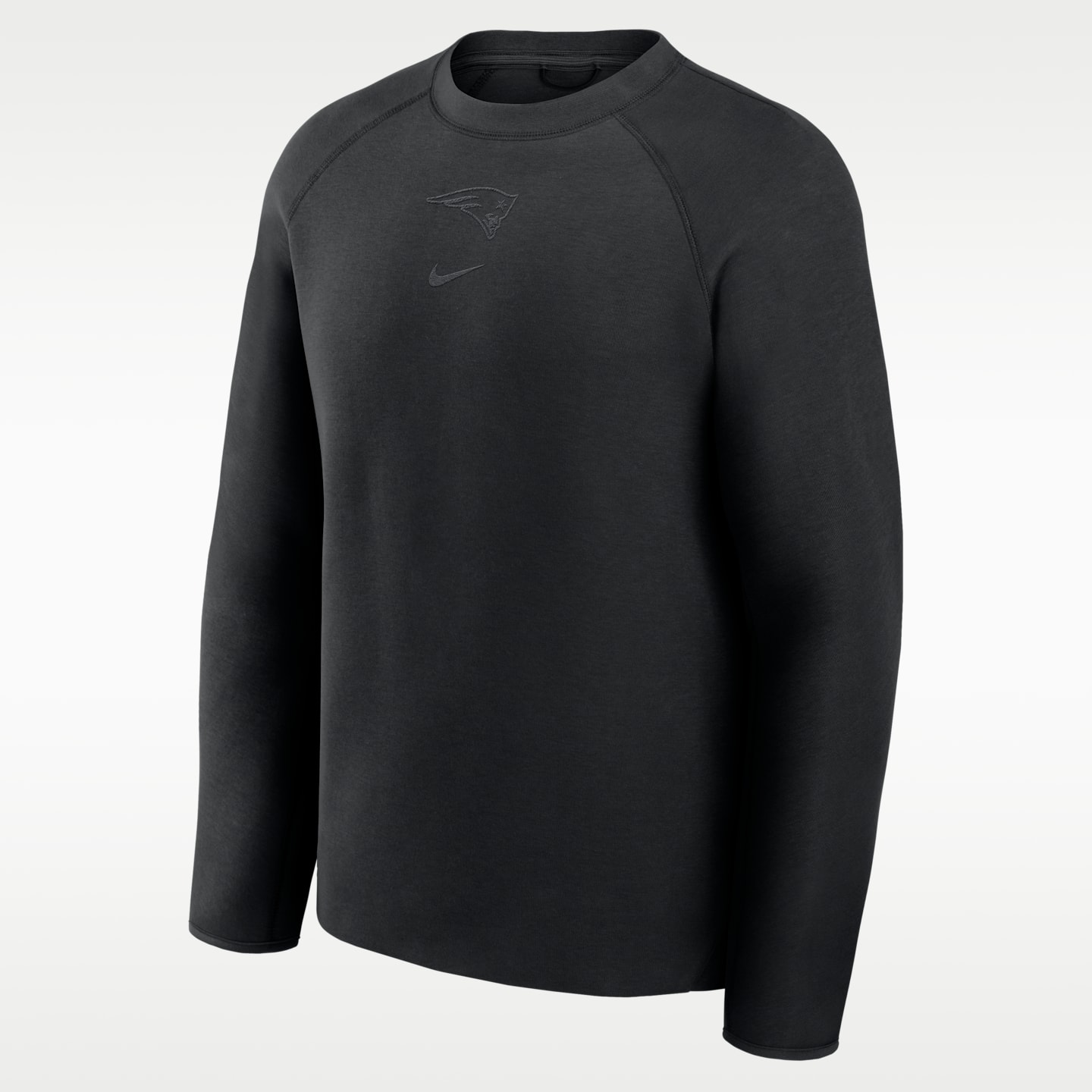 Мужской свитер Nike New England Patriots Tech Fleece NFL Pullover Crew, цвет: Чёрный — фото 1