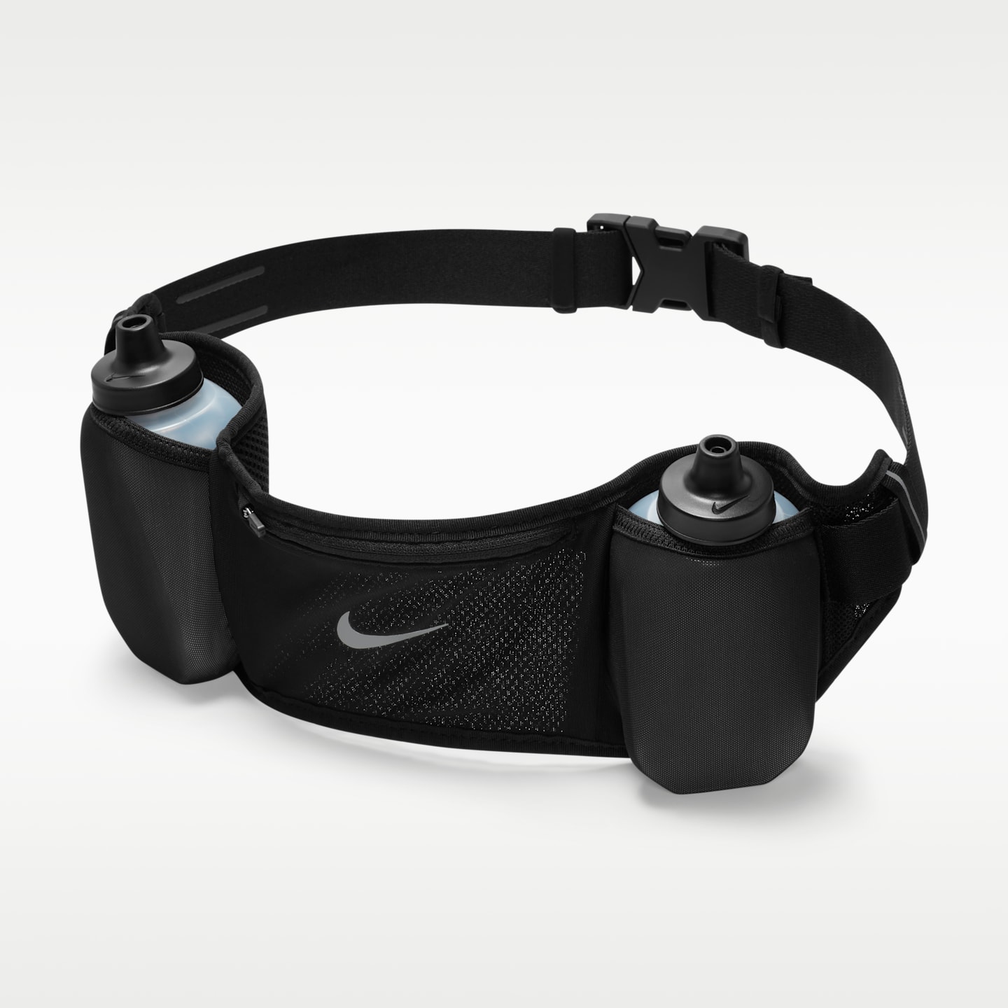Беговой гидратационный пояс Nike Flex Stride Double, 24 oz, цвет: Чёрный — фото 1
