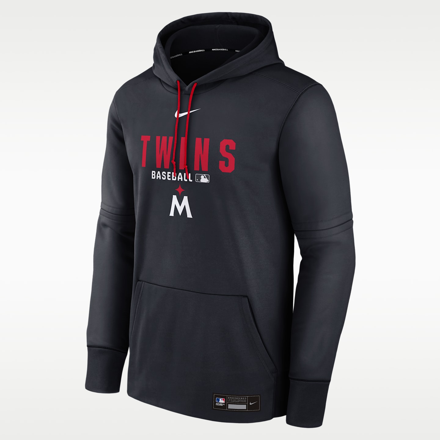 Мужское худи Nike Therma MLB Minnesota Twins Authentic Collection, цвет: Тёмно-синий — фото 1