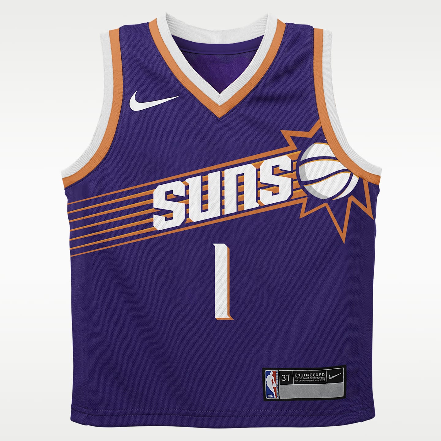 Детский топ Nike Devin Booker Phoenix Suns Icon Edition NBA Swingman Jersey, цвет: Фиолетовый — фото 1
