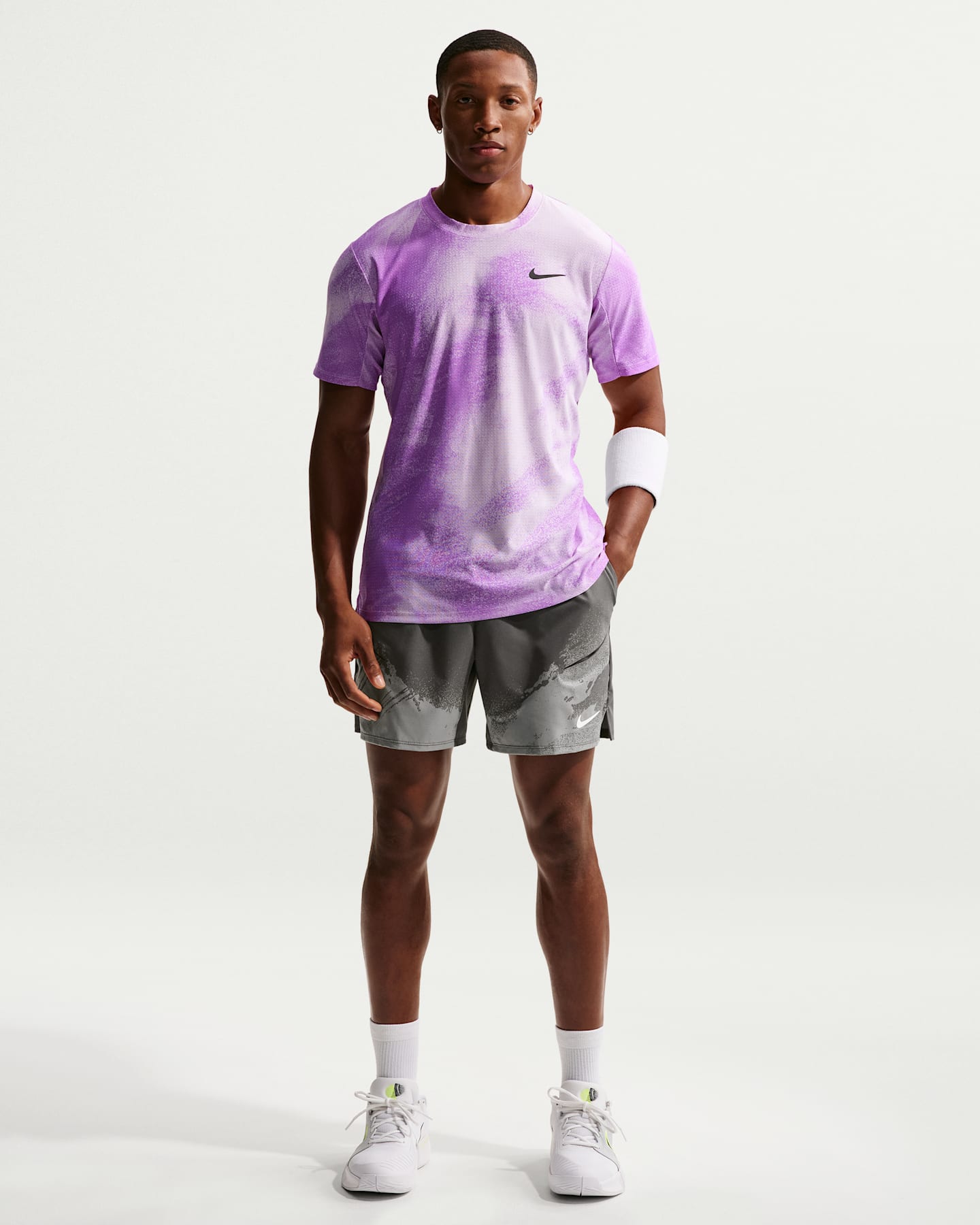 Мужские шорты Nike NikeCourt Slam Dri-FIT Tennis, цвет: Антрацитовый / Серый — фото 6