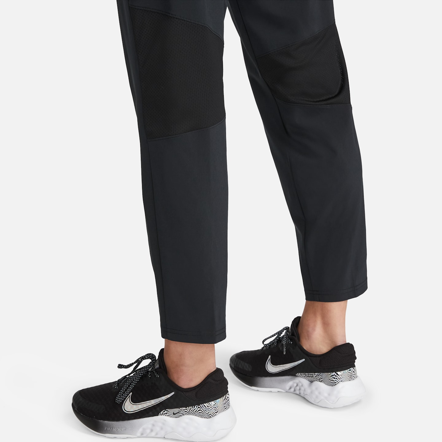 Женские беговые брюки Nike Dri-FIT Fast Mid-Rise 7/8, цвет: Чёрный — фото 5