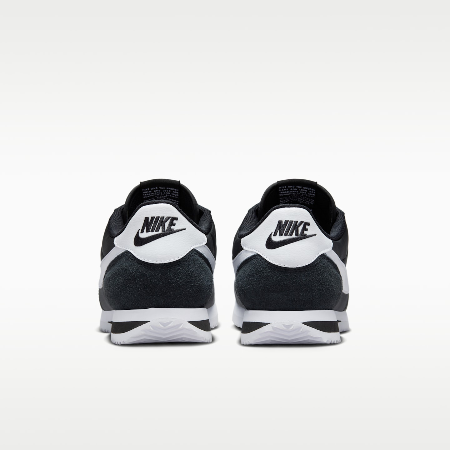 Мужские кроссовки Nike Cortez Textile, цвет: Чёрный / Белый — фото 6