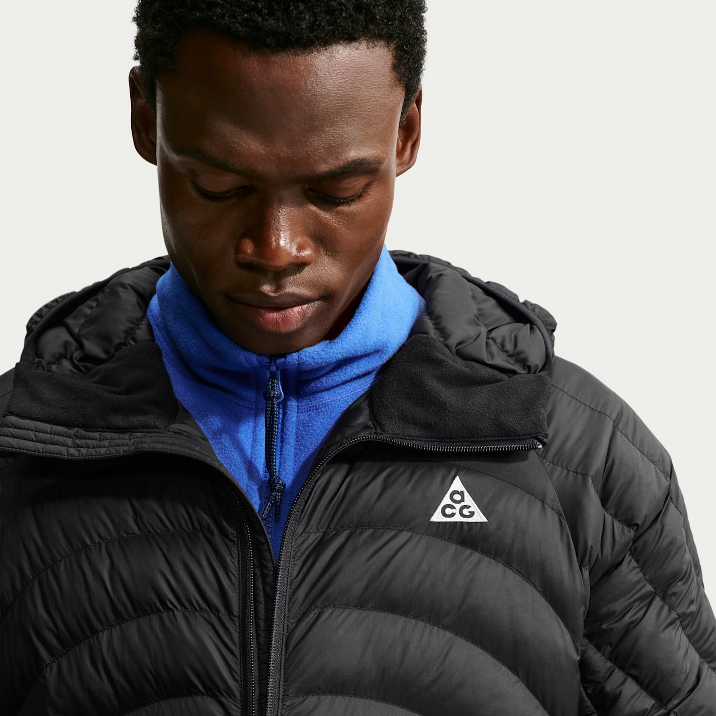 Мужская куртка с капюшоном Nike ACG Lava Flow Therma-FIT ADV, цвет: Чёрный / Снежный белый — фото 3