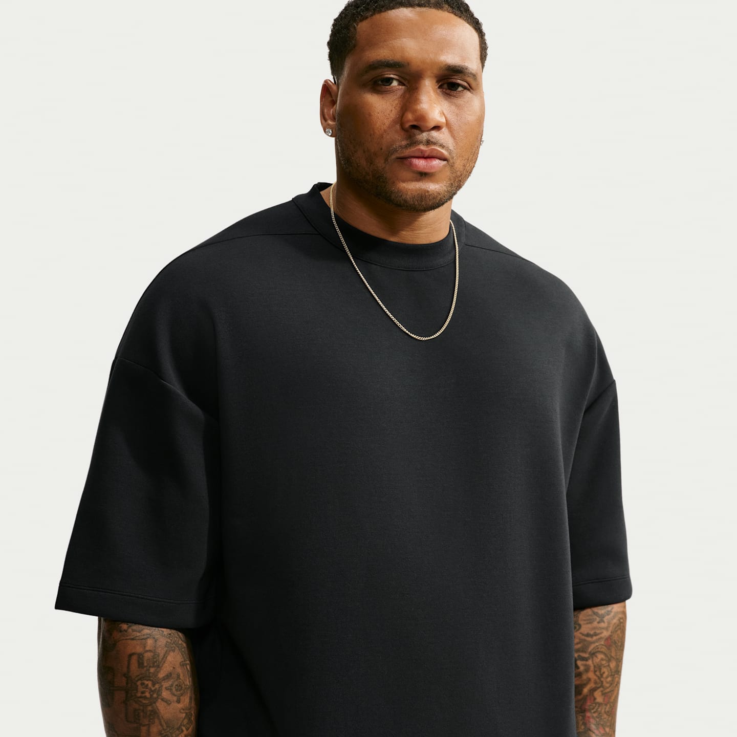 Мужской топ с коротким рукавом Nike 24.7 ImpossiblySoft Dri-FIT, цвет: Чёрный / Серый — фото 7