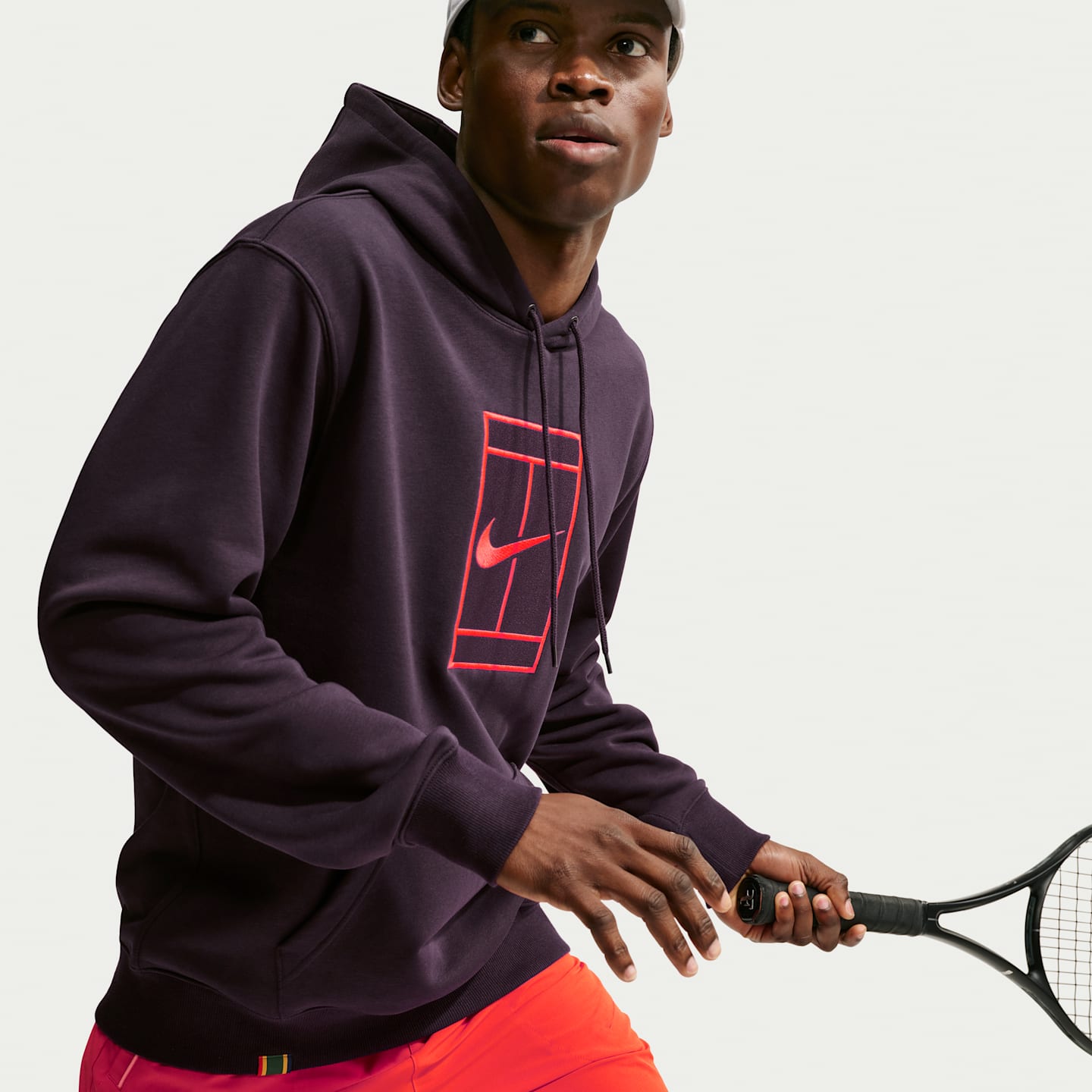 Мужское флисовое теннисное худи NikeCourt Slam Dri-FIT, цвет: Бордовый пепельный / Малиновый — фото 3