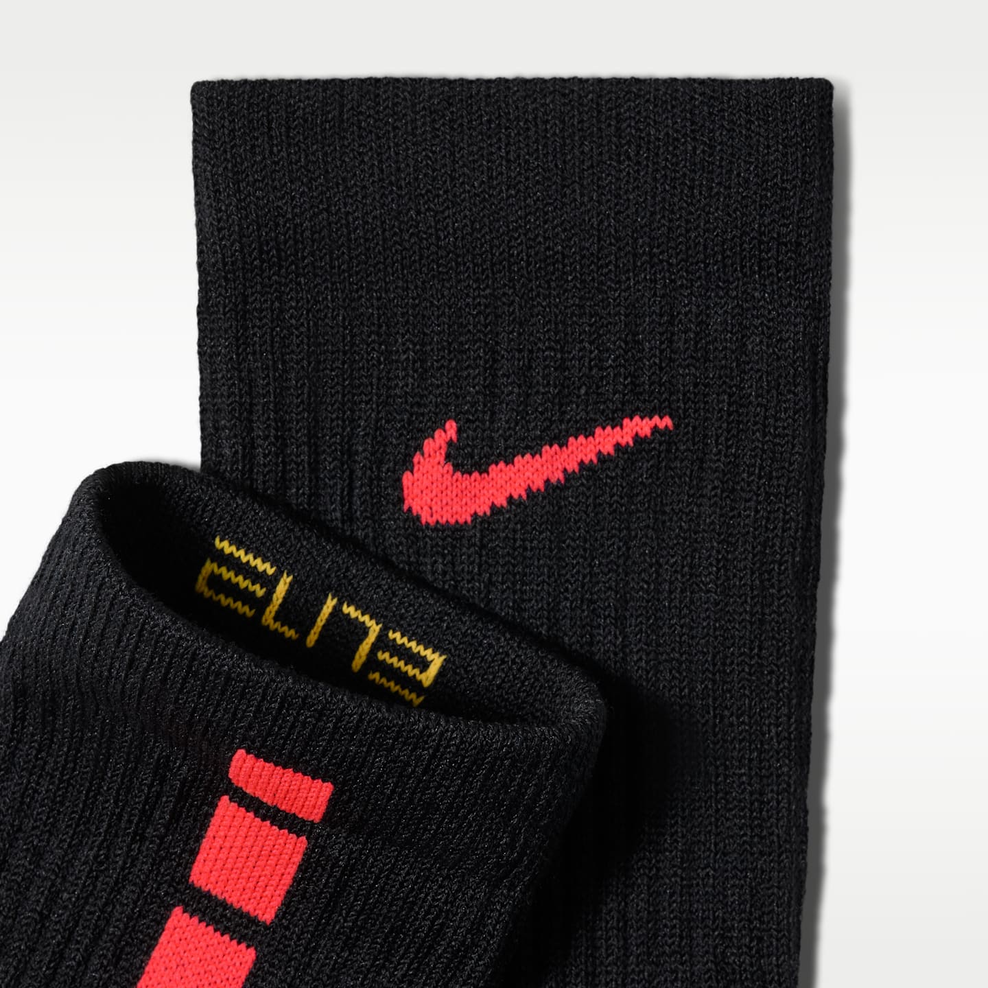 Носки Elite для мужчин, средней высоты, с амортизацией — Nike, цвет: Чёрный / Малиновый — фото 6