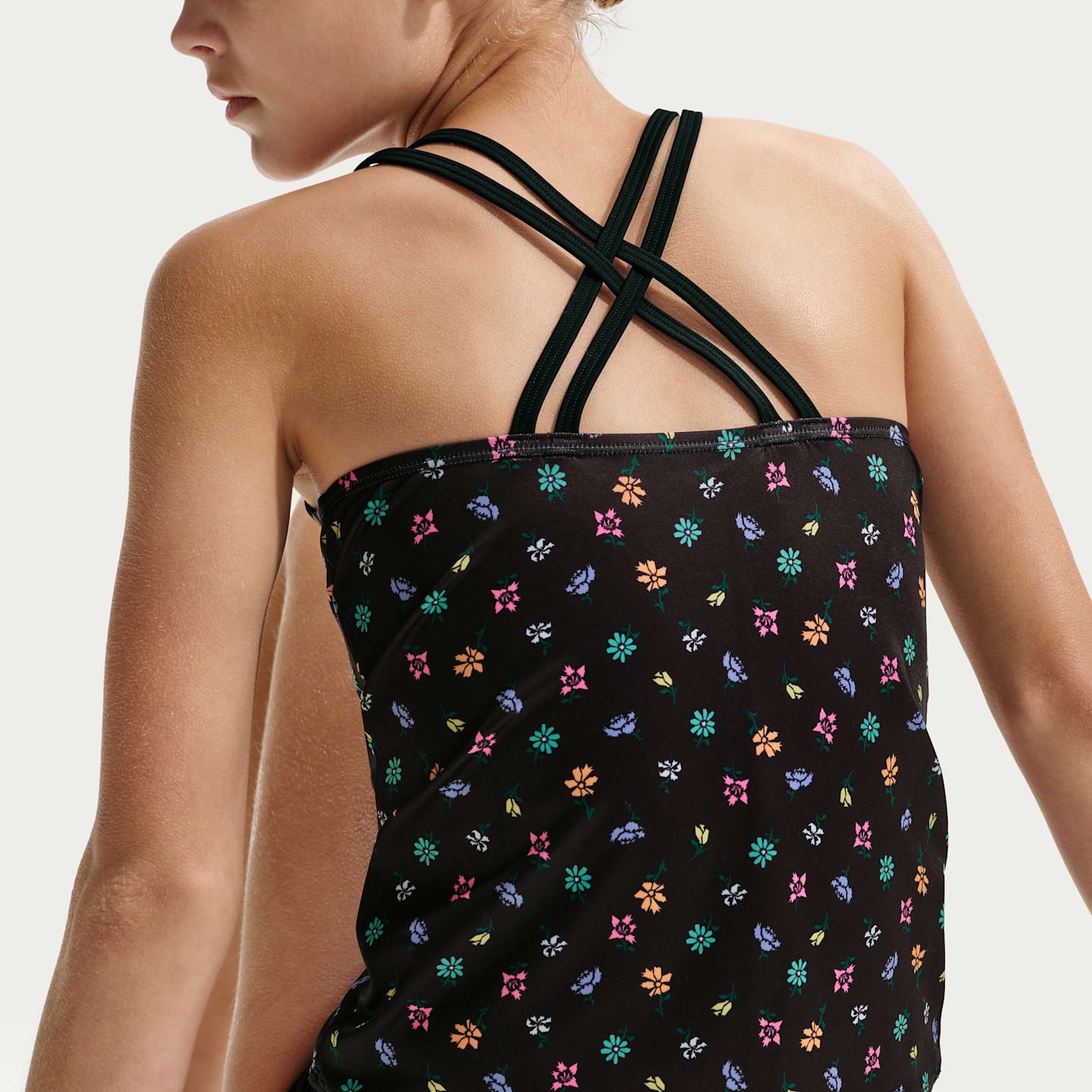 Комплект бикини Tankini для детей — Nike, цвет: Чёрный — фото 3