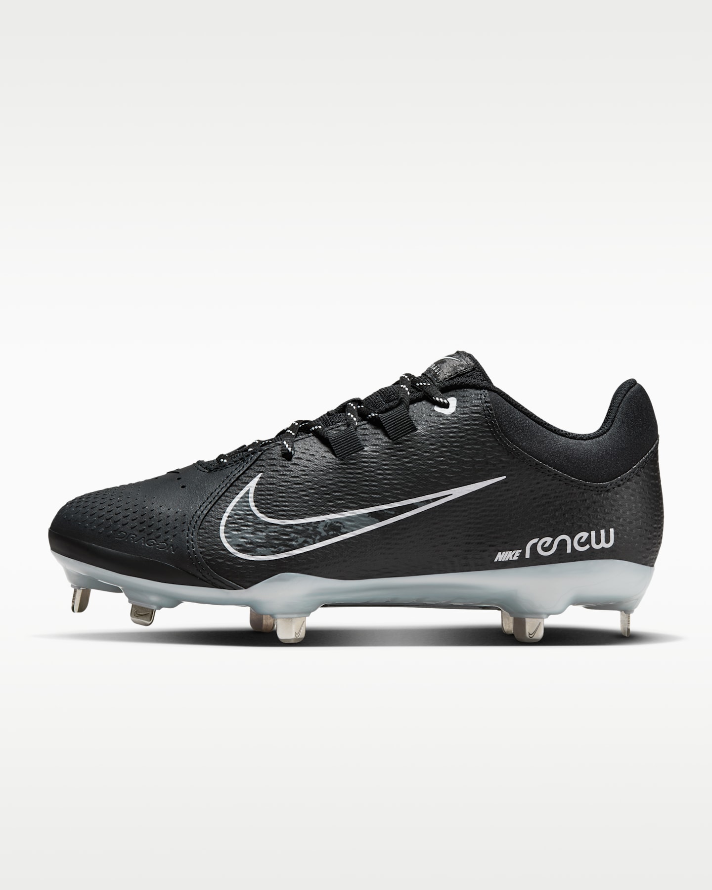 Женские бутсы Nike Hyperdiamond 4 Pro Softball Cleats, цвет: Чёрный / Чистый платиновый — фото 10