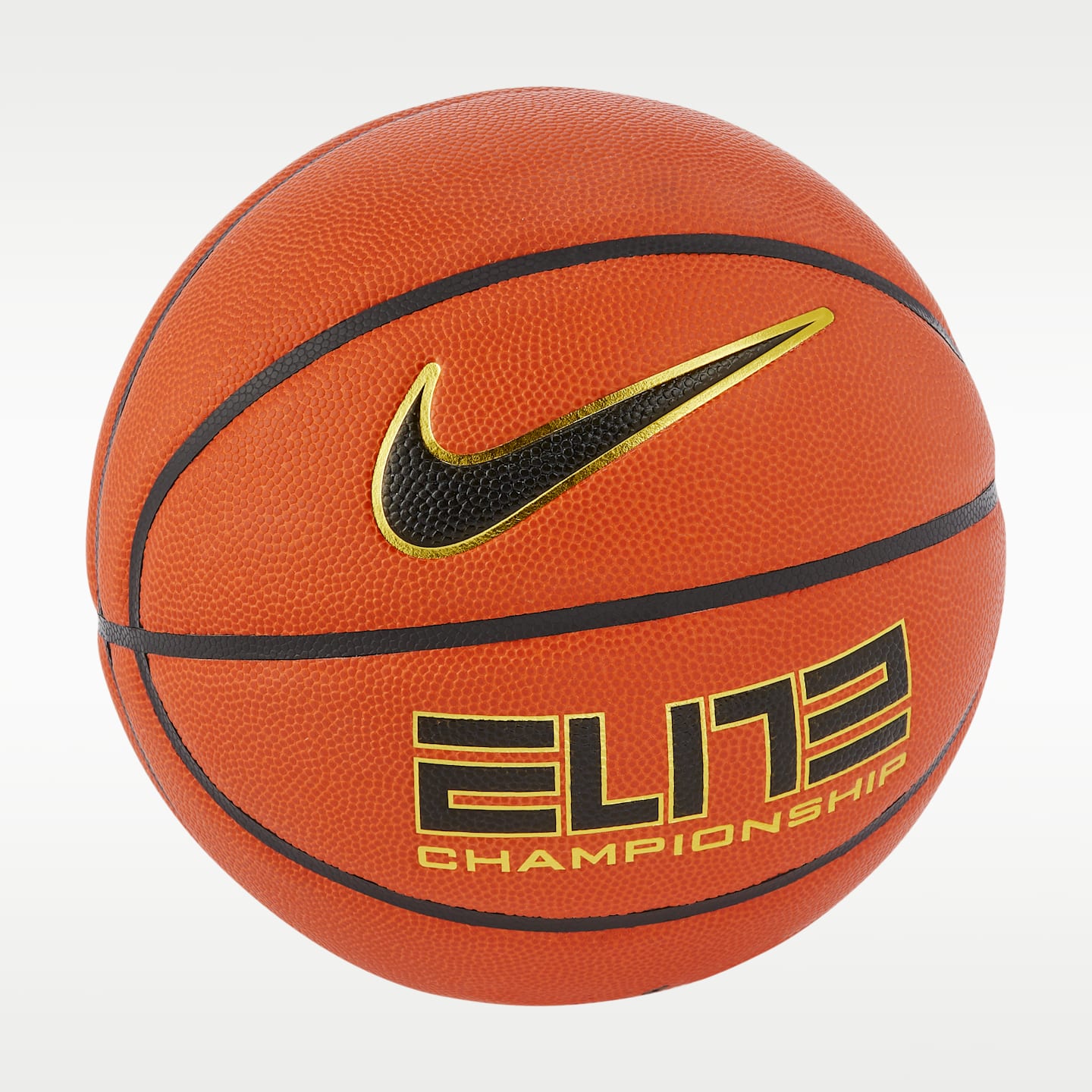 Мяч Nike Elite Championship Basketball для детей, цвет: Янтарный / Чёрный — фото 2