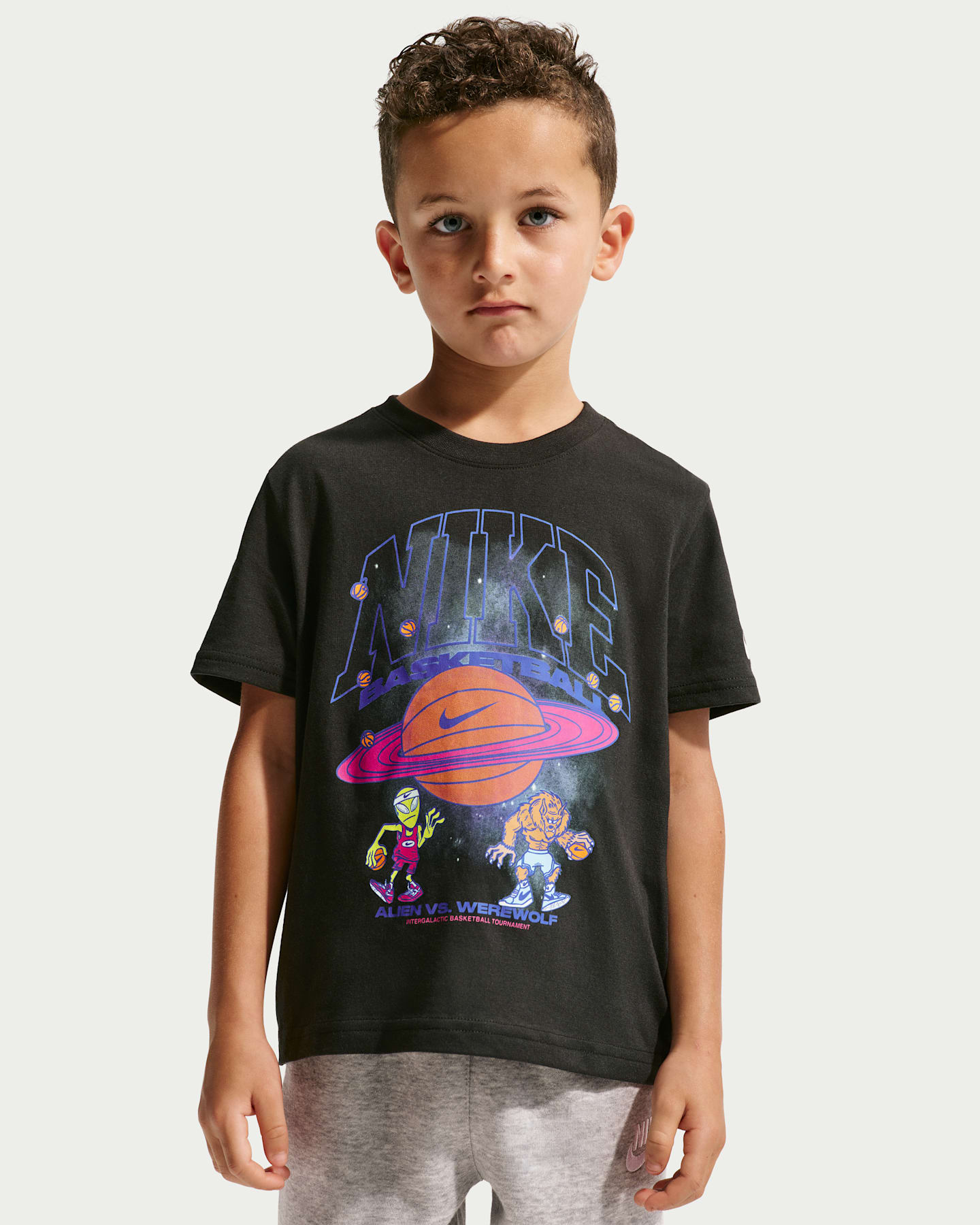 Детская футболка Nike Planet Bball, цвет: Чёрный — фото 6