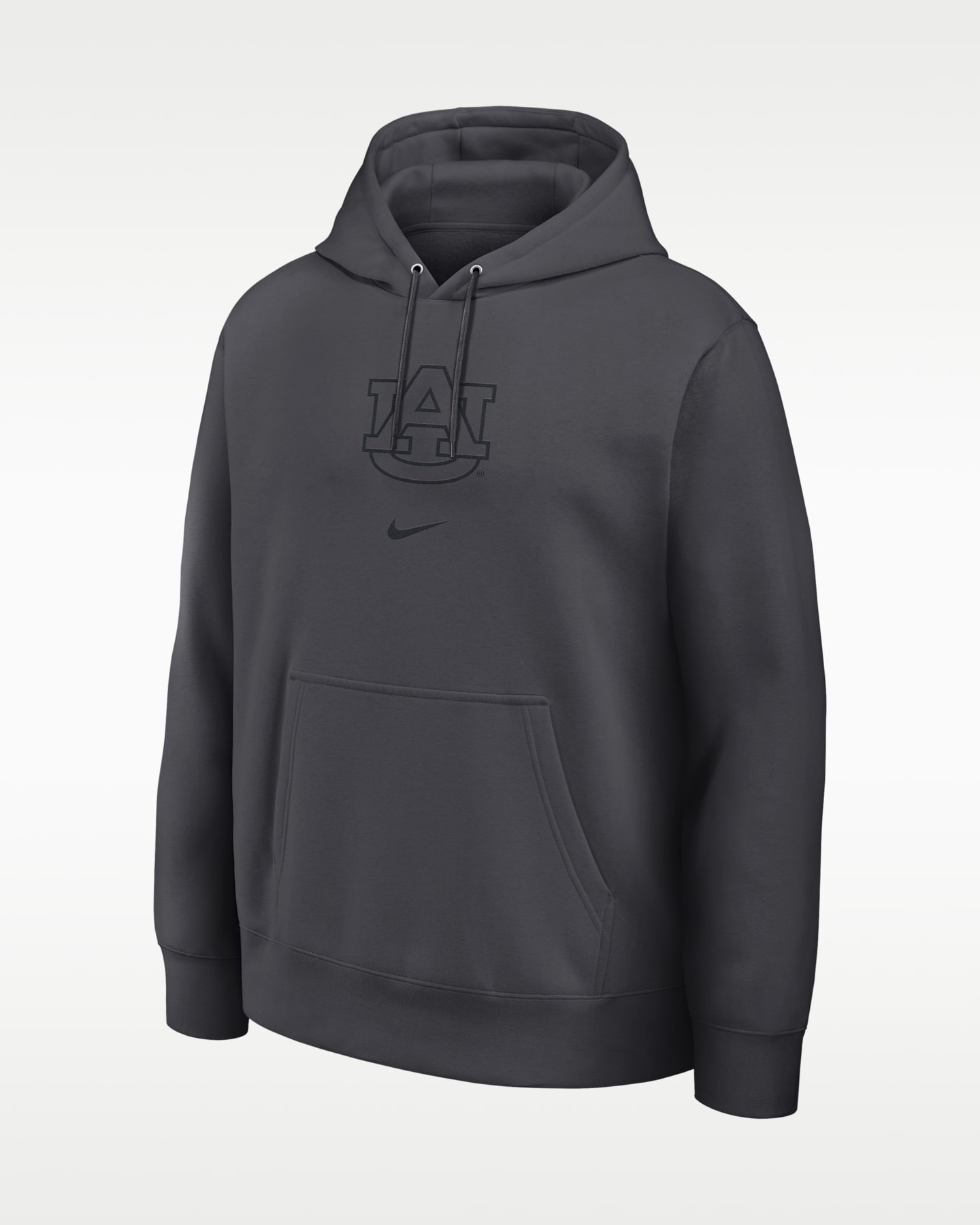 Мужское худи Nike Auburn Washed Club College Pullover, цвет: Антрацитовый — фото 3