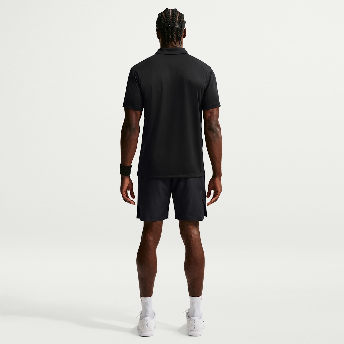 Мужское поло Nike NikeCourt Dri-FIT Tennis Polo, цвет: Чёрный / Белый — фото 5