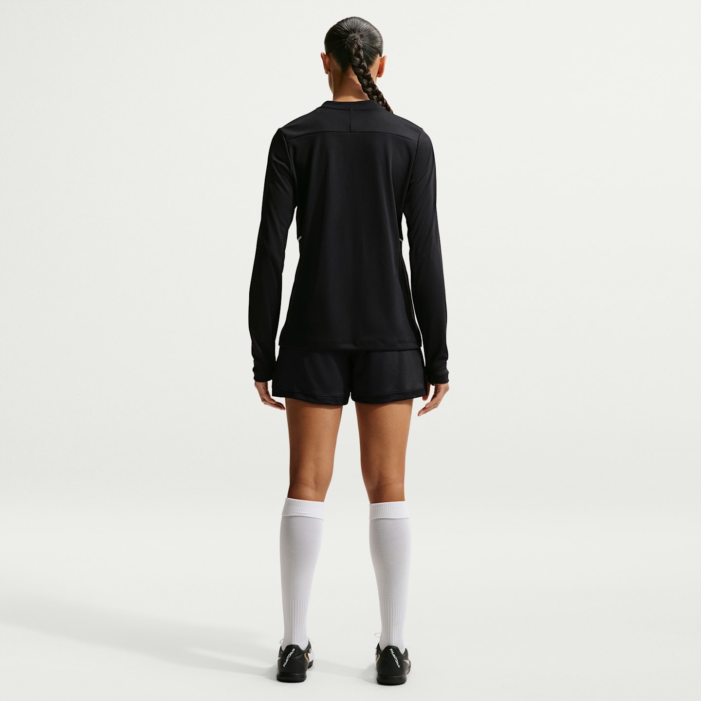Женский футбольный лонгслив Nike Academy Dri-FIT, цвет: Чёрный / Белый — фото 5
