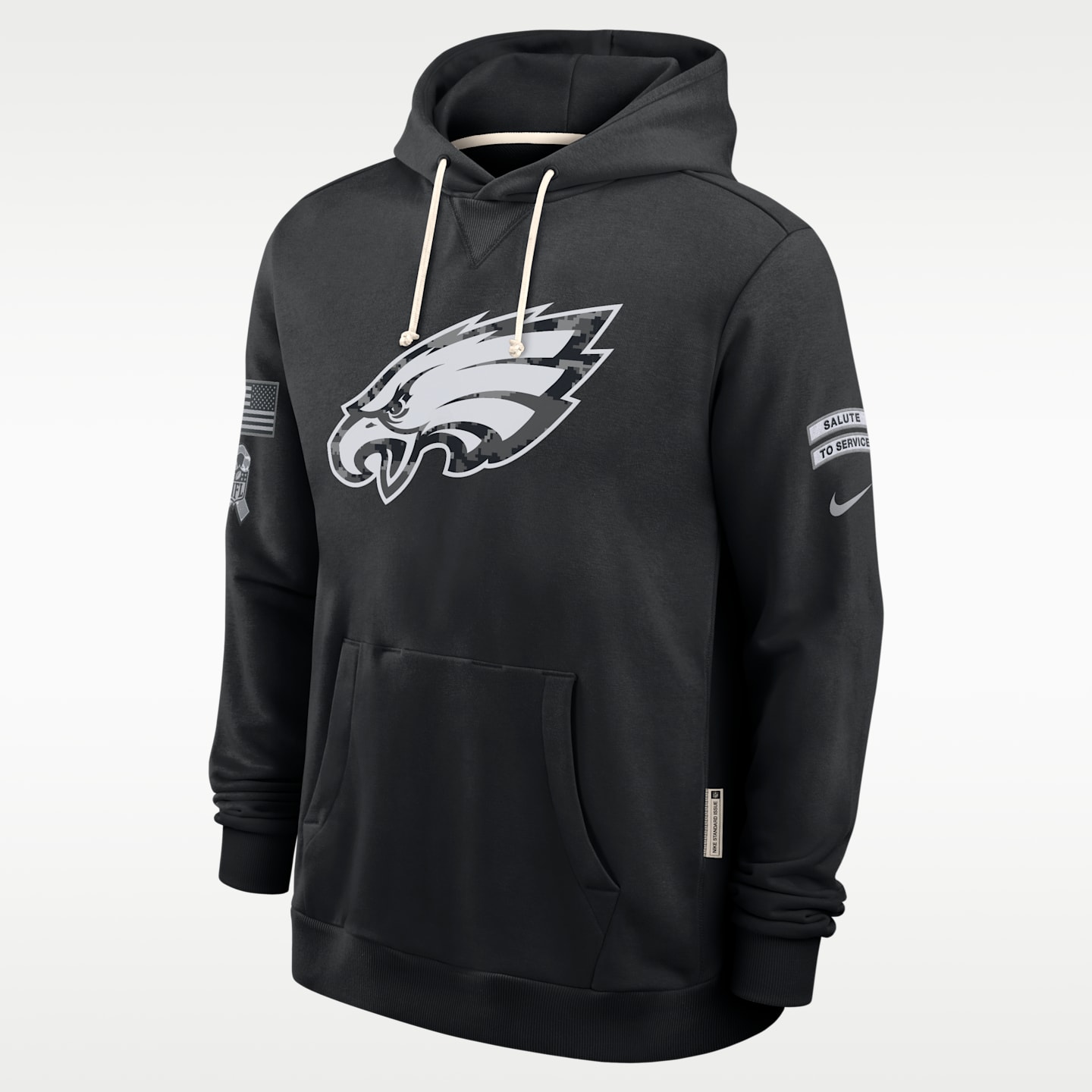 Мужская худи Nike Philadelphia Eagles Salute to Service Sideline Dri-FIT NFL, цвет: Чёрный — фото 1