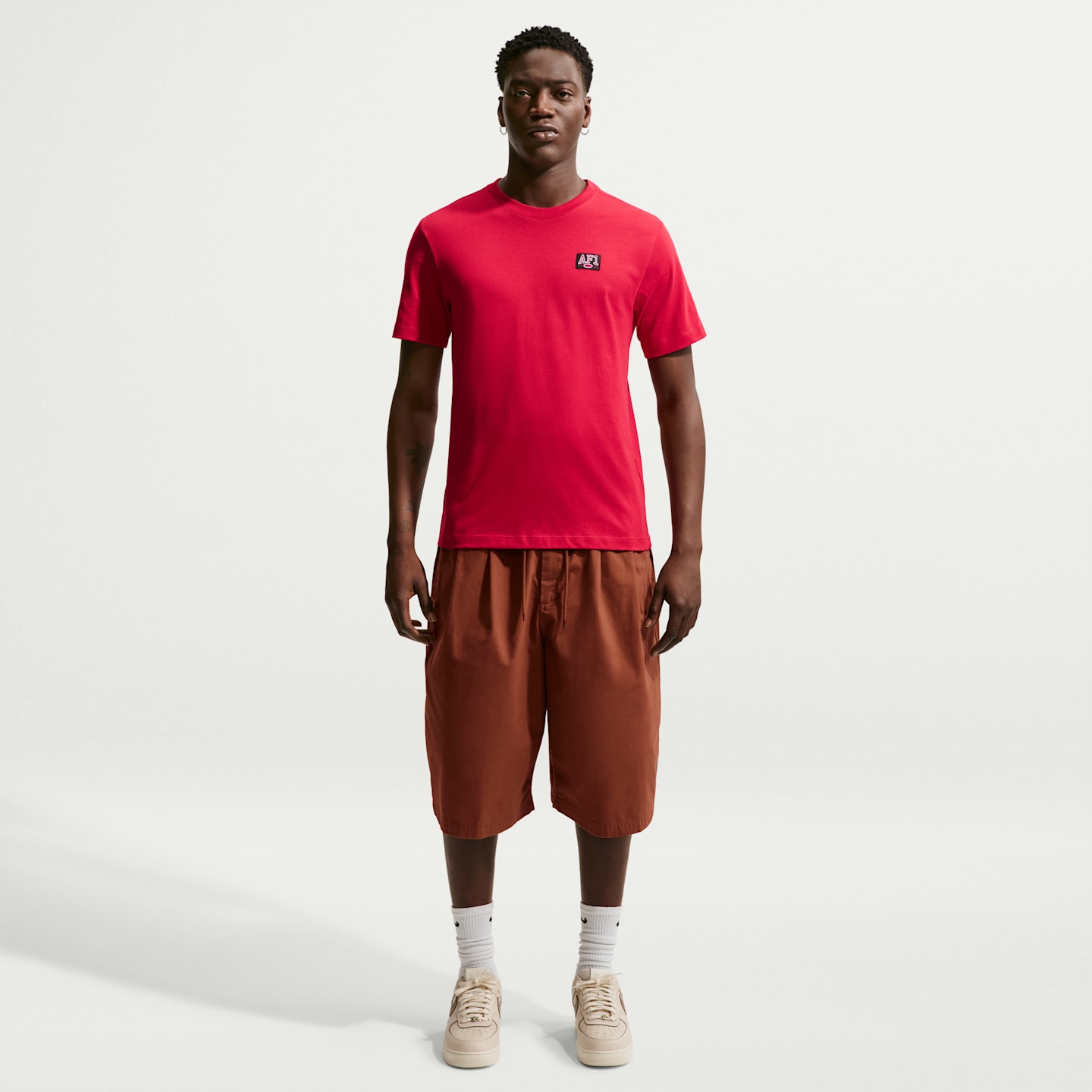 Мужская футболка Nike Sportswear, цвет: Красный — фото 4