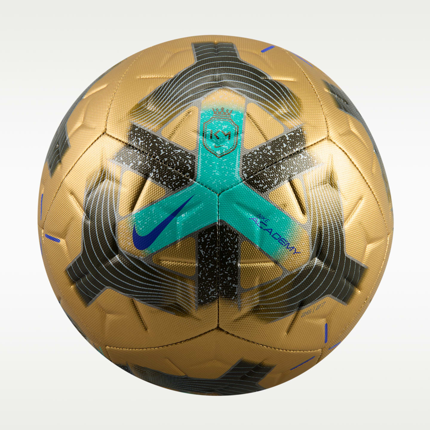 Мяч Nike Academy "Kylian Mbappé" Soccer Ball, цвет: Золотой / Прозрачный нефритовый — фото 1