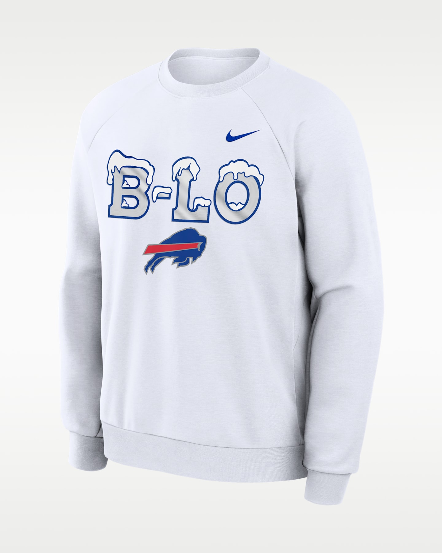 Мужской свитшот Nike Buffalo Bills Rivalries Collection Primary Dri-FIT NFL, цвет: Белый — фото 3