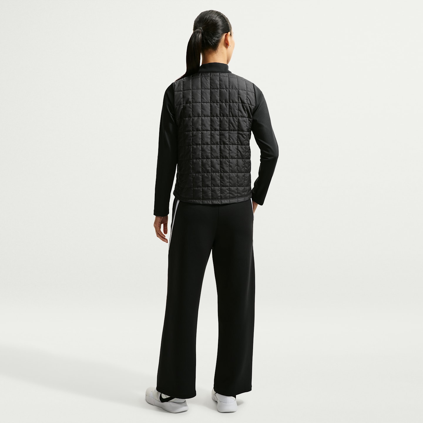 Женский топ Nike NikeCourt Advantage Therma-FIT Winterized Tennis, цвет: Чёрный / Белый — фото 5