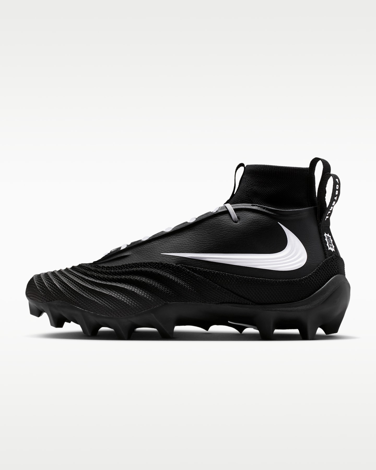 Мужские бутсы Nike Alpha Menace 5 Pro Football Cleats, цвет: Чёрный / Белый — фото 10