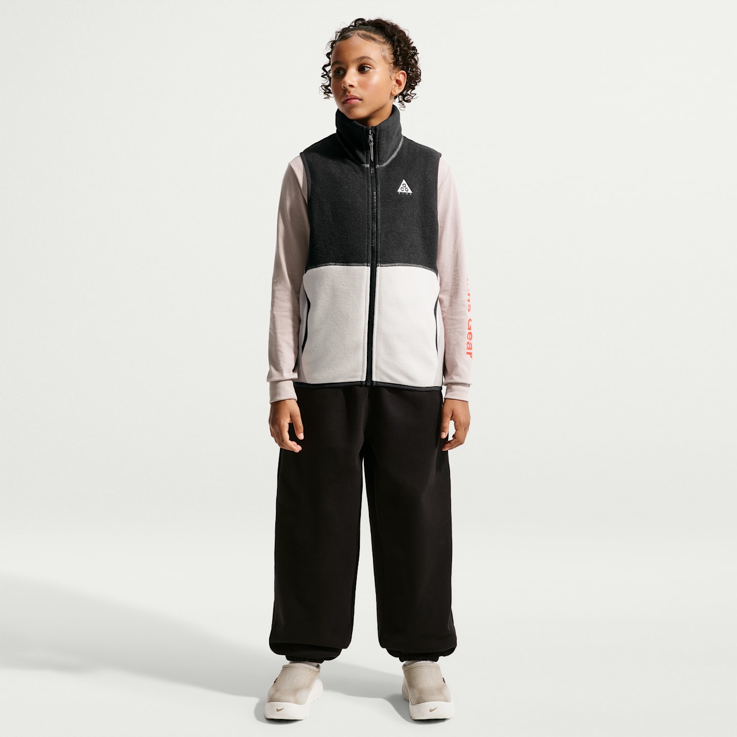 Детский флисовый жилет Nike ACG Polar для походов, цвет: Серый — фото 6