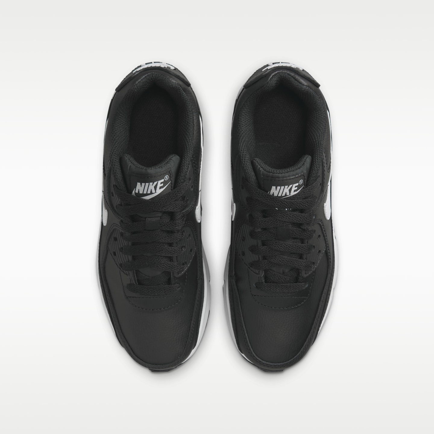Детские кроссовки Nike Air Max 90 Little Kids' Shoes, цвет: Чёрный / Белый, вариант 1 — фото 4