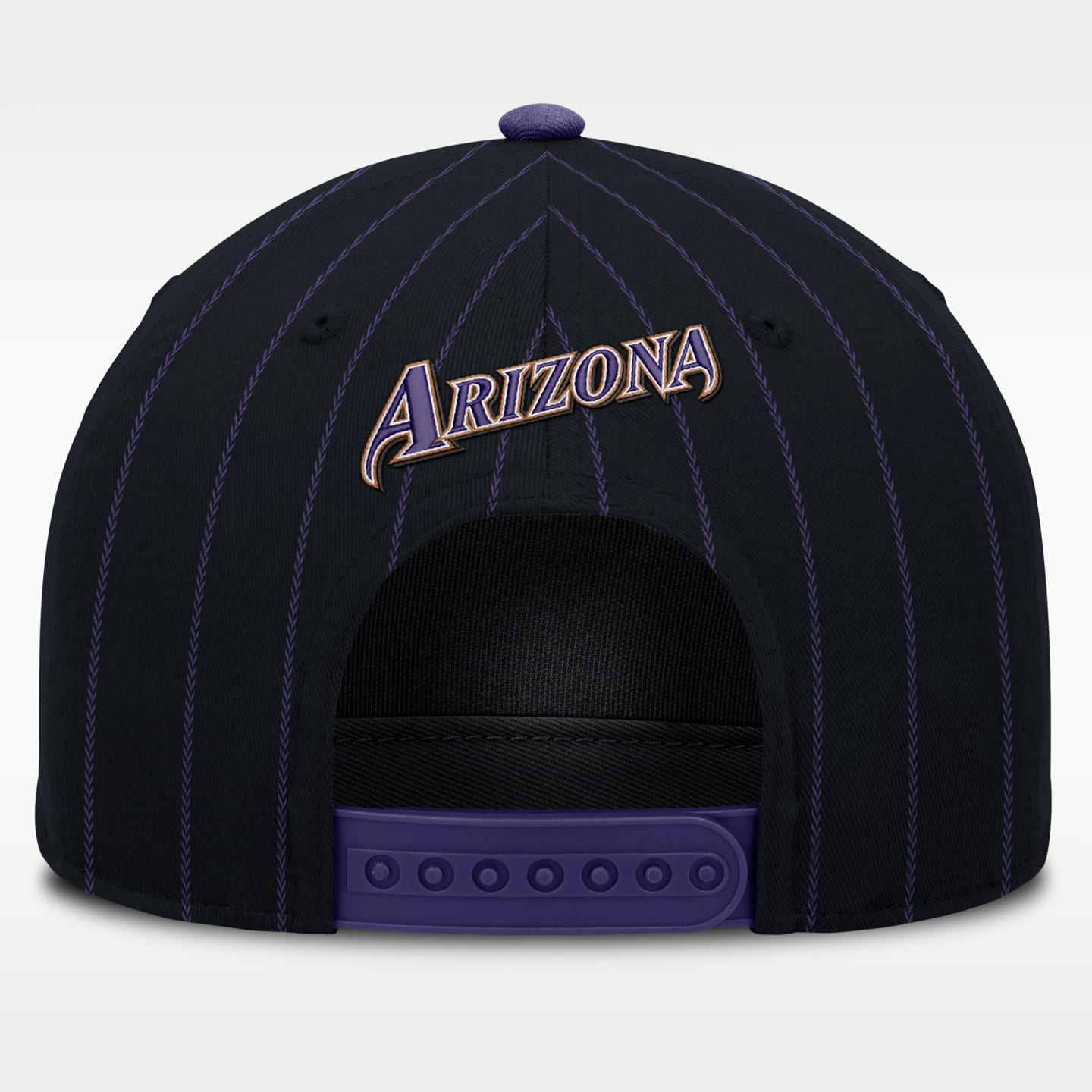 Мужская кепка Nike Arizona Diamondbacks Cooperstown Rise MLB A-Frame Adjustable Hat, цвет: Чёрный / Фиолетовый — фото 2
