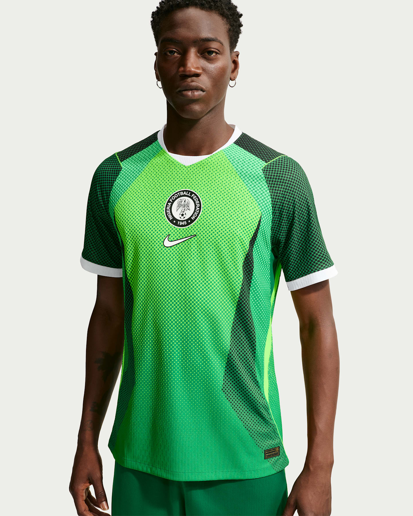 Мужской топ Nike Nigeria 2026 Match Home Aero-FIT Soccer Authentic Jersey, цвет: Сосновый зелёный / Зелёный — фото 6