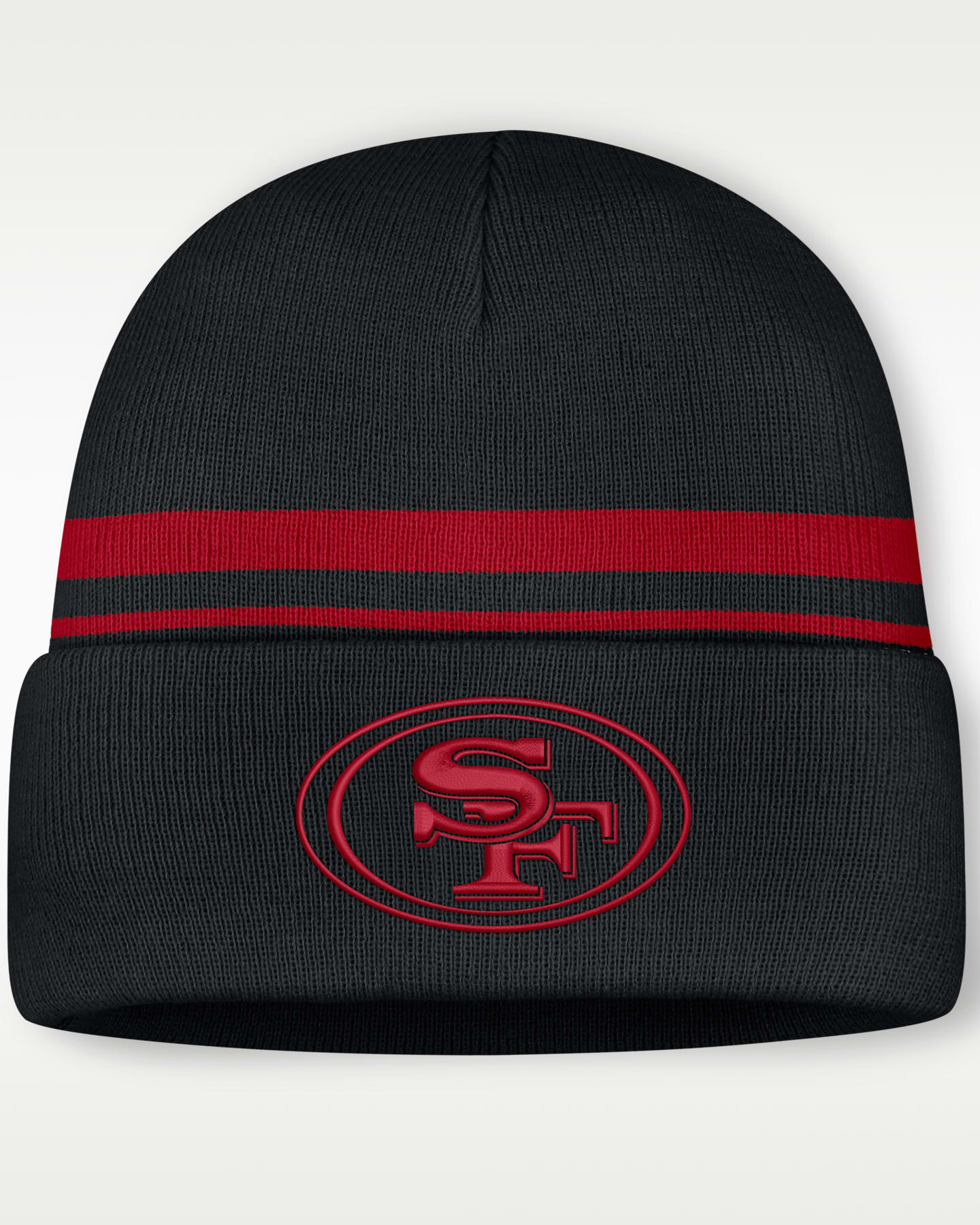 Мужская шапка Nike San Francisco 49ers Primetime Utility NFL Cuffed Beanie, цвет: Чёрный — фото 3