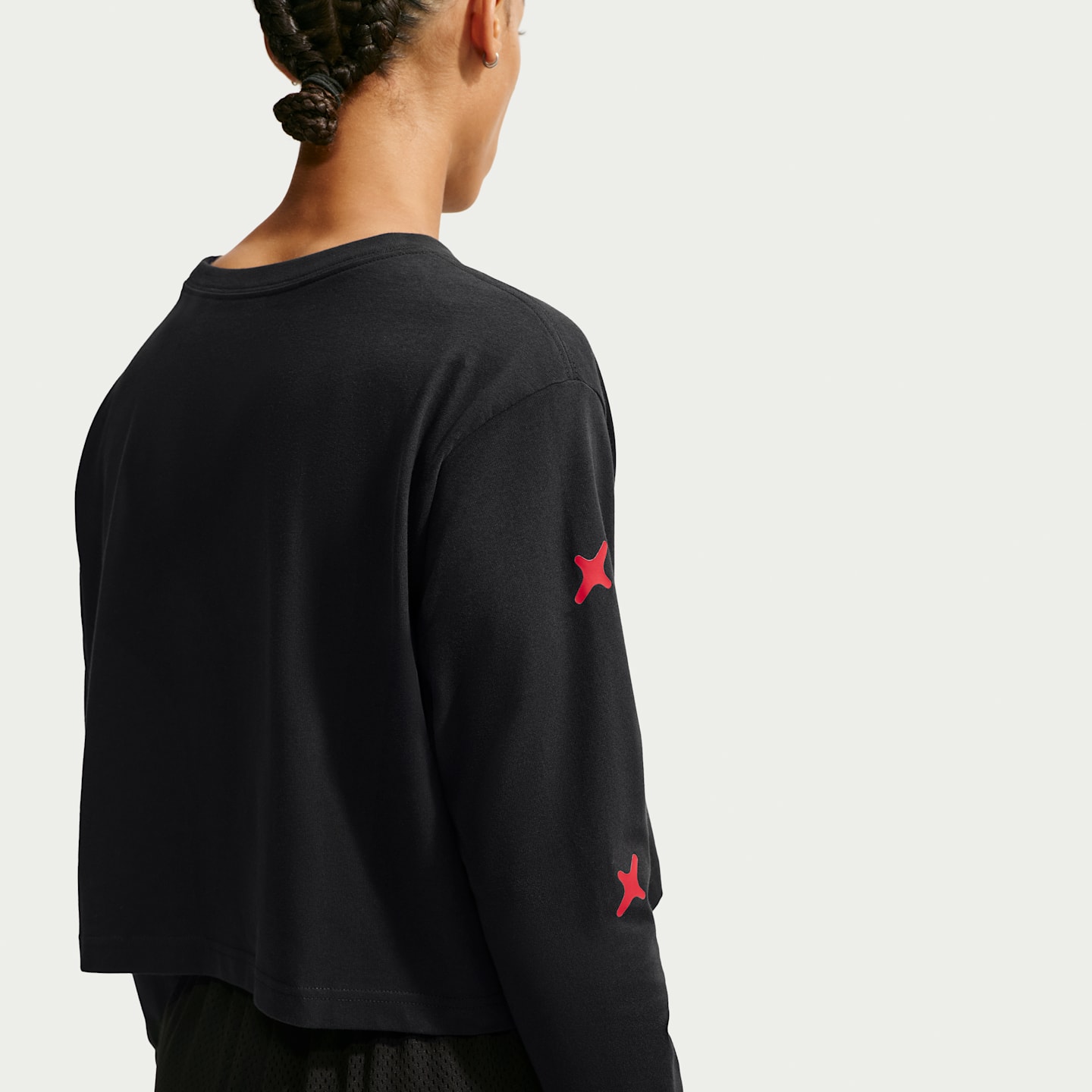 Женская баскетбольная футболка Nike A'ja Wilson с длинным рукавом, цвет: Чёрный — фото 2