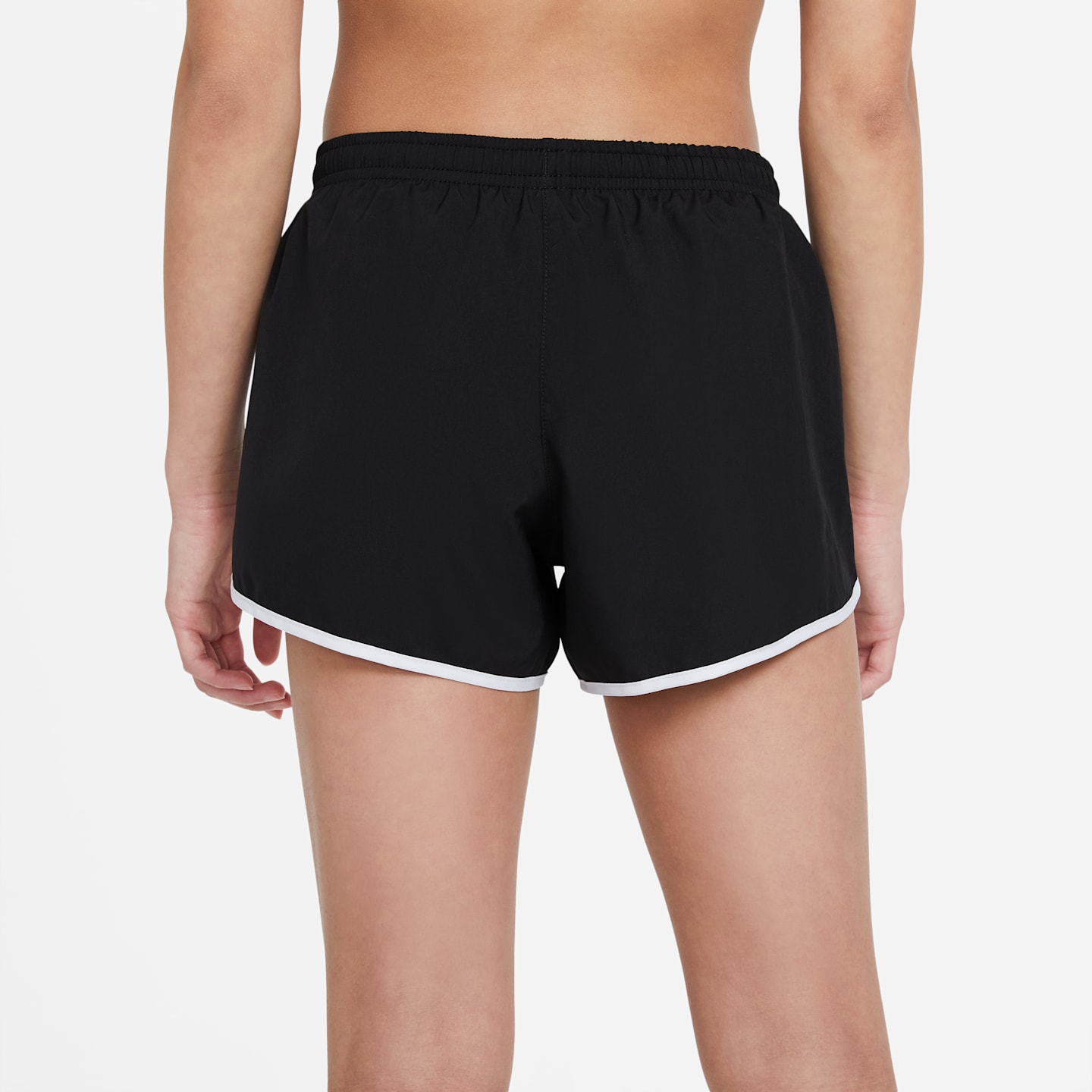 Детские беговые шорты для девочек Nike Dri-FIT Sprinter, цвет: Чёрный / Белый — фото 3