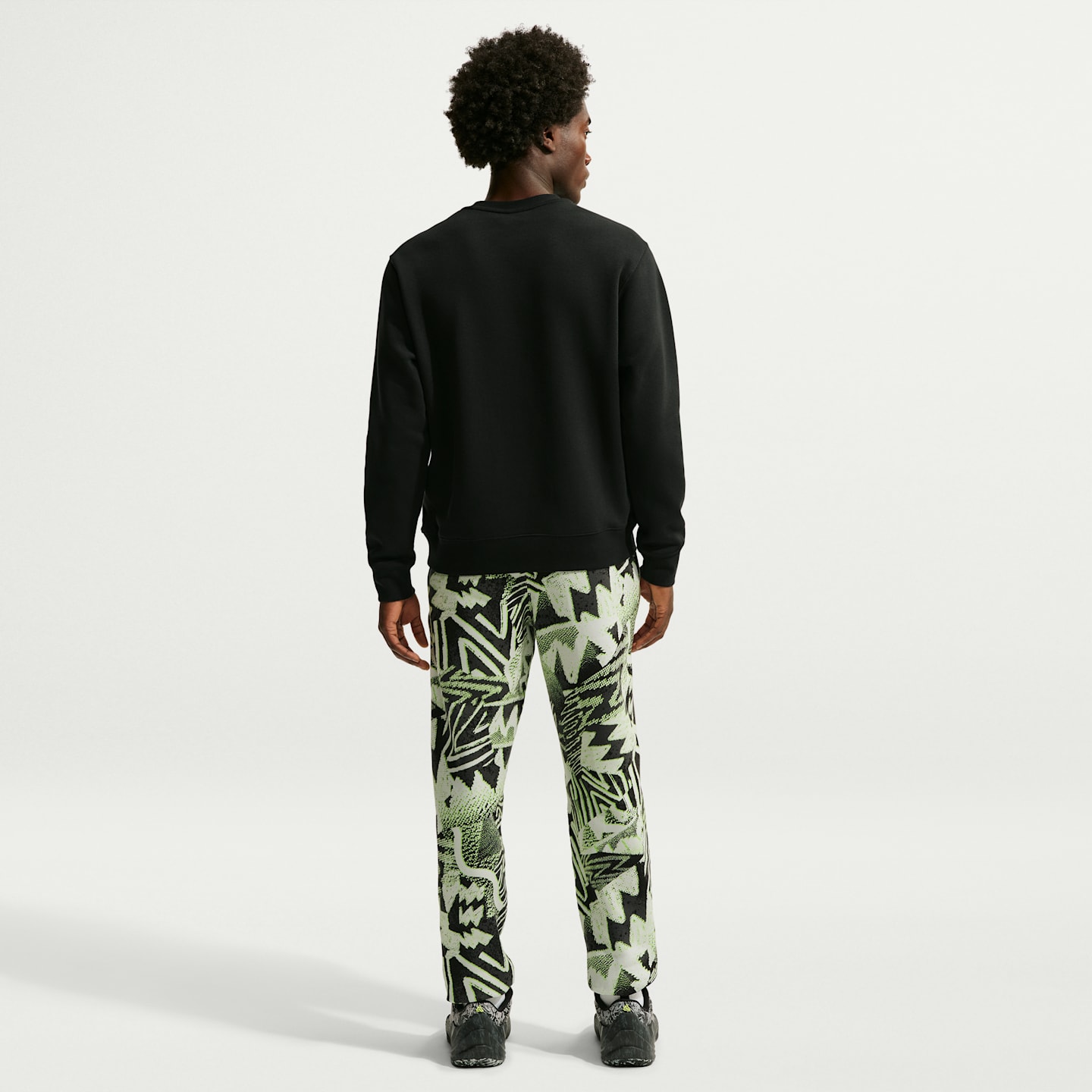 Мужские толстовки Nike Giannis Fleece Crew, цвет: Чёрный — фото 5