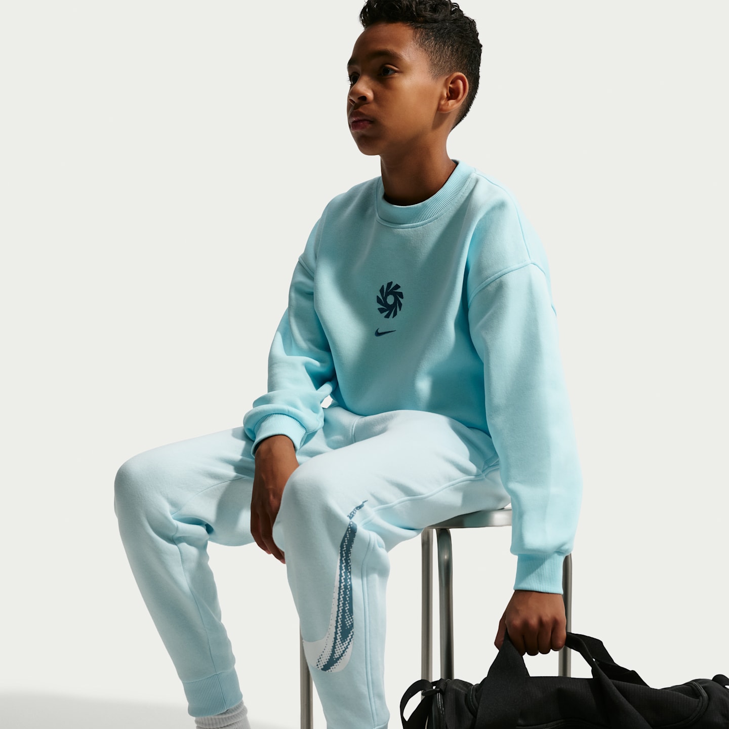 Детские футбольные джоггеры Nike Erling Haaland Club Fleece, цвет: Синий — фото 4