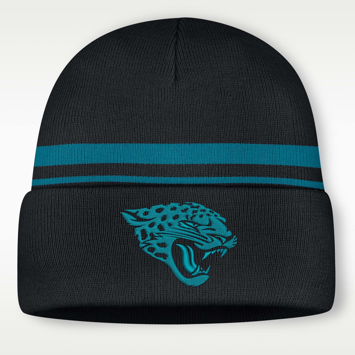 Мужская шапка бини Nike Jacksonville Jaguars Primetime Utility NFL с отворотом, цвет: Чёрный — фото 1